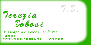 terezia dobosi business card